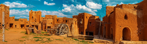 Mongolian empire. Panorama of the capital of the Golden Horde - the city of Sarai Batu. photo