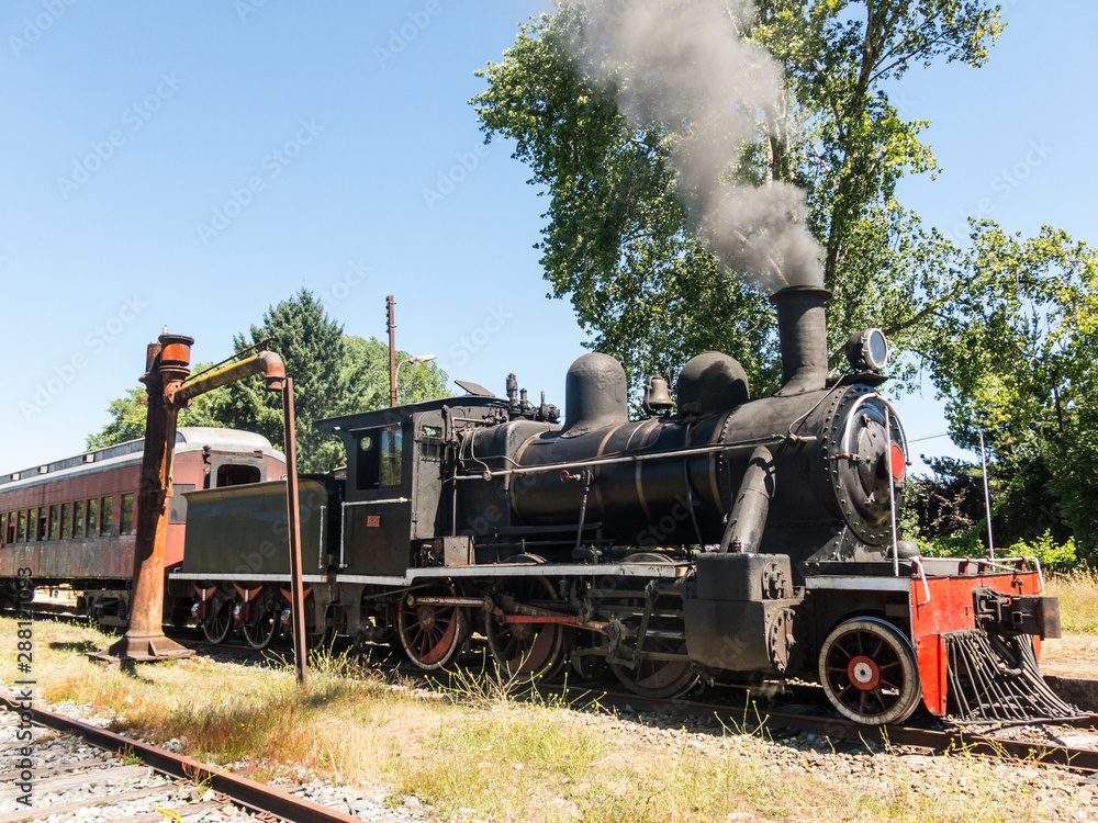 Tourist train called Valdiviano that runs from Valdivia to Antilhue with a 1913 North British locomotive type 57. Los Rios Region, in southern Chile. Tourist train called Valdiviano that runs from Valdivia to Antilhue with a 1913 North British locomotive type 57. Los Rios Region, in southern Chile.