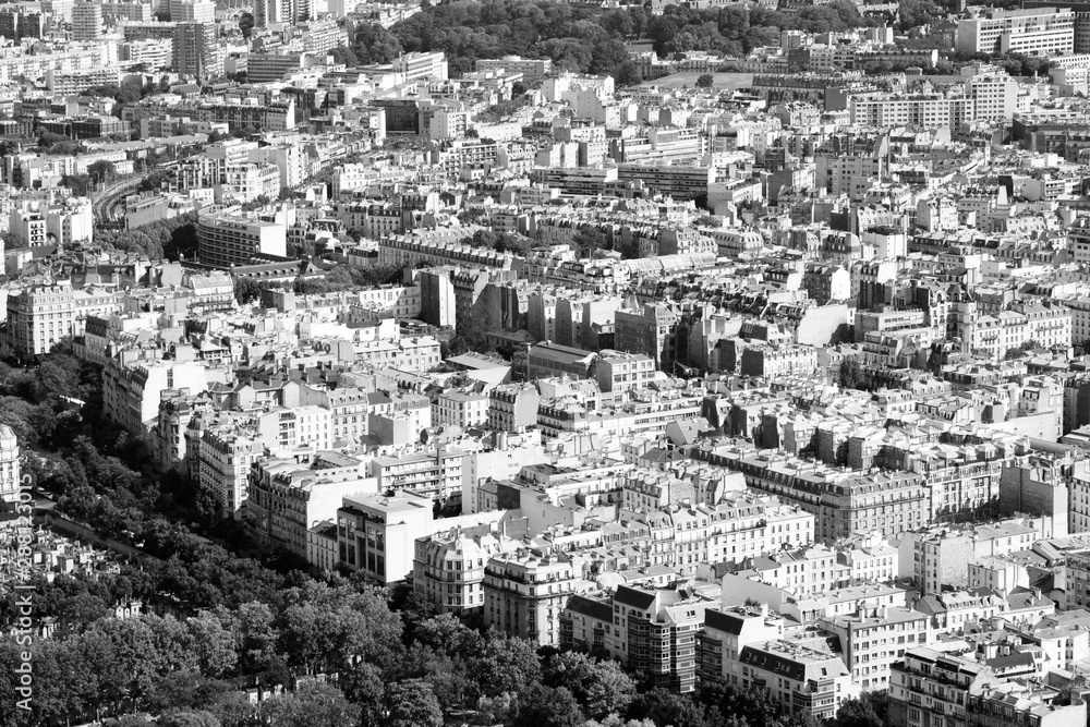 Paris. Black and white retro style.