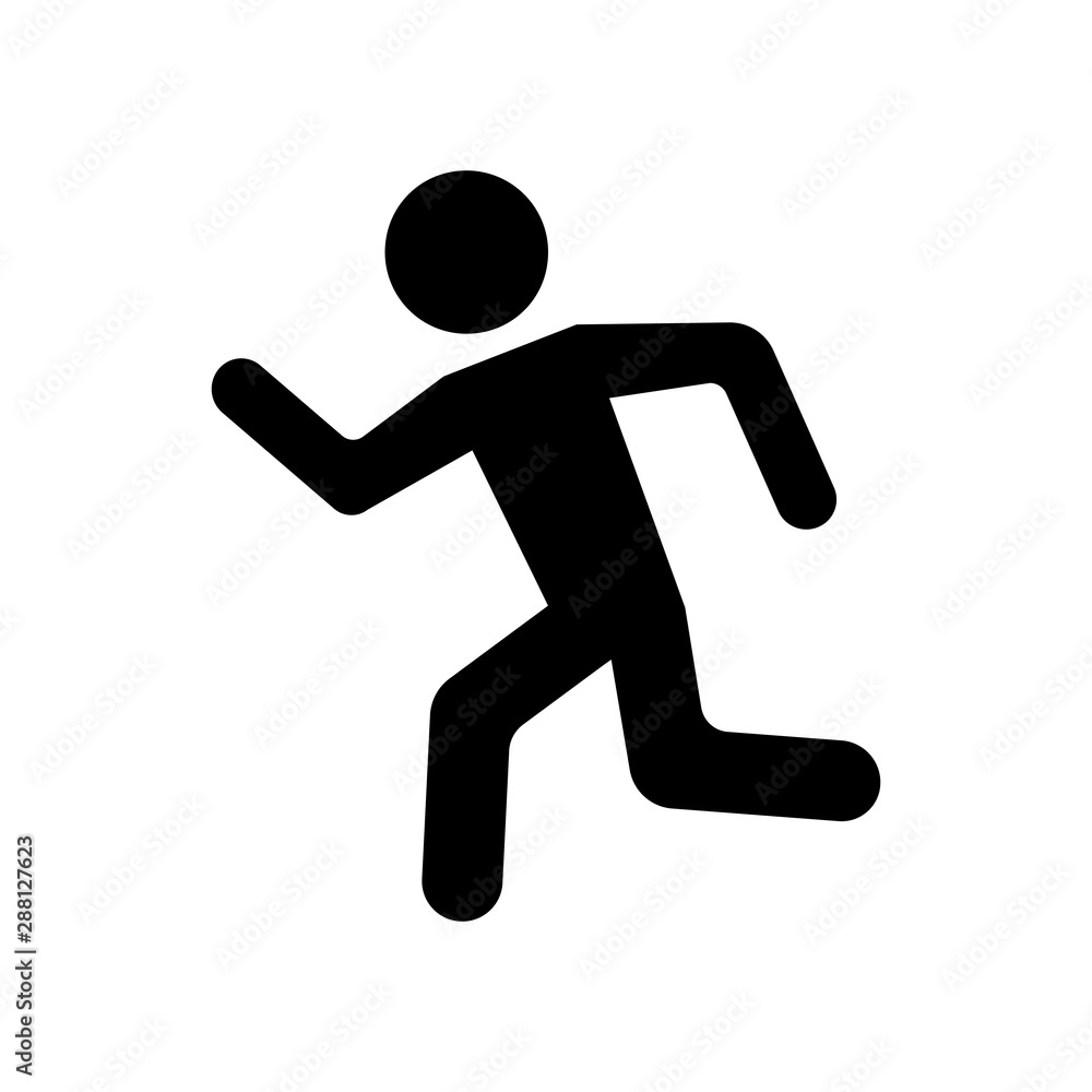 Running man vector icon. athletics illustration symbol. marathon logo. summer sport sign.