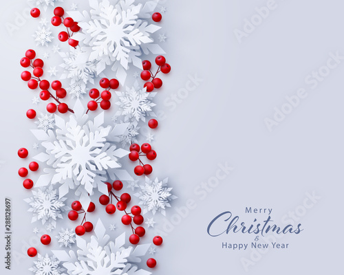 Vector Merry Christmas and New Year background