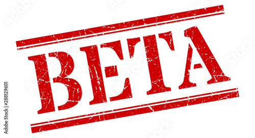 beta stamp. beta square grunge sign. beta