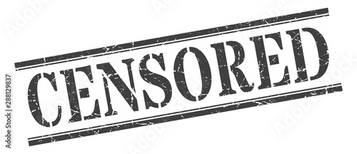 censored stamp. censored square grunge sign. censored