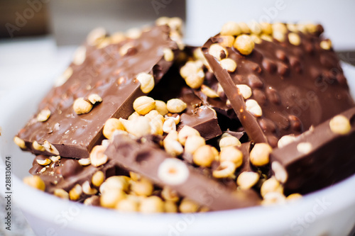 Chunks of Nutty Belgian Chocolate
