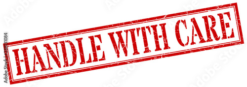 handle with care stamp. handle with care square grunge sign. handle with care