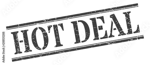 hot deal stamp. hot deal square grunge sign. hot deal