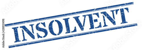 insolvent stamp. insolvent square grunge sign. insolvent