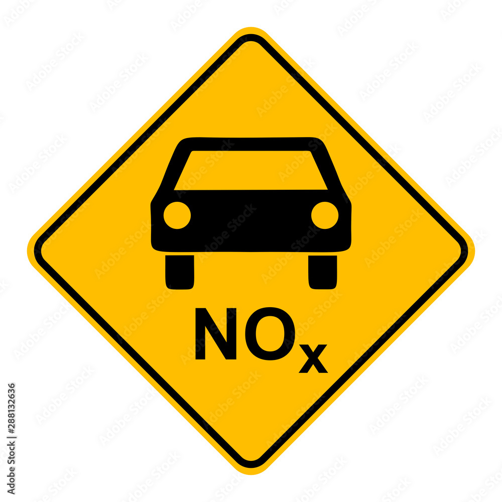 NOx Auto und Schild NOx Auto und Schild