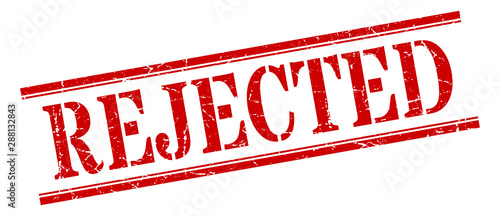 rejected stamp. rejected square grunge sign. rejected