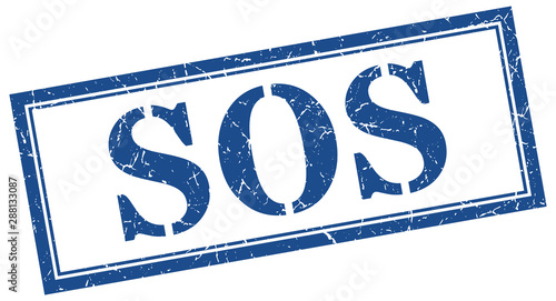 sos stamp. sos square grunge sign. sos