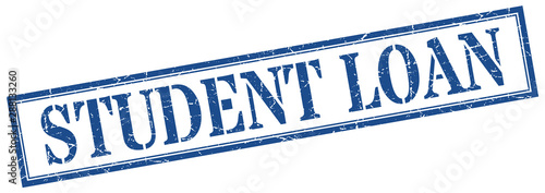 student loan stamp. student loan square grunge sign. student loan