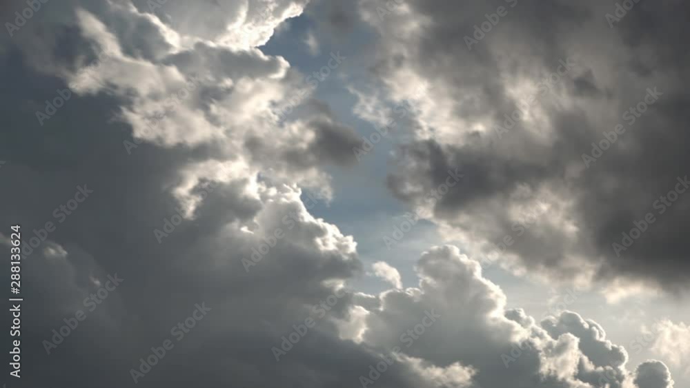 Cloud loop and sun light sky, time lapse Cloud loop and sun light sky, time lapse