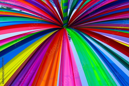 Colorful fabric background. rainbow Color cloth.