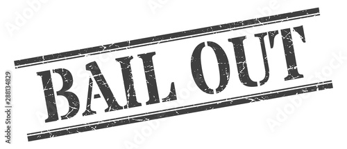 bail out stamp. bail out square grunge sign. bail out