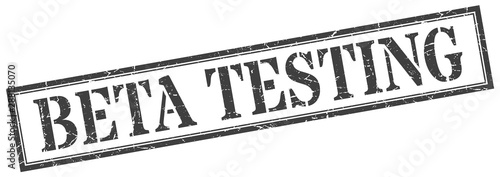 beta testing stamp. beta testing square grunge sign. beta testing