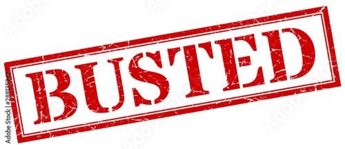 busted stamp. busted square grunge sign. busted