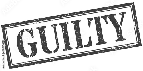 guilty stamp. guilty square grunge sign. guilty