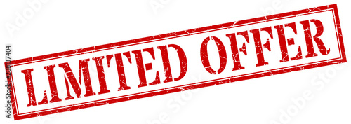 limited offer stamp. limited offer square grunge sign. limited offer