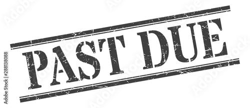 past due stamp. past due square grunge sign. past due