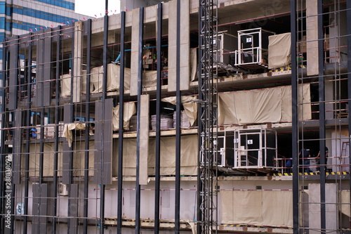 In Progress of High Rise Tower Building construction site. Bangkok in 3rd September, 2019.