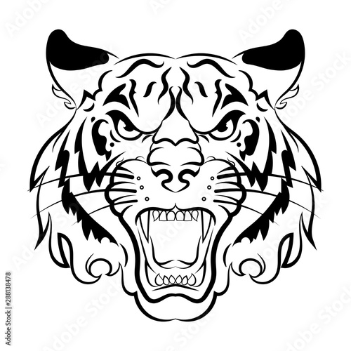 Canvas Print Tiger logo