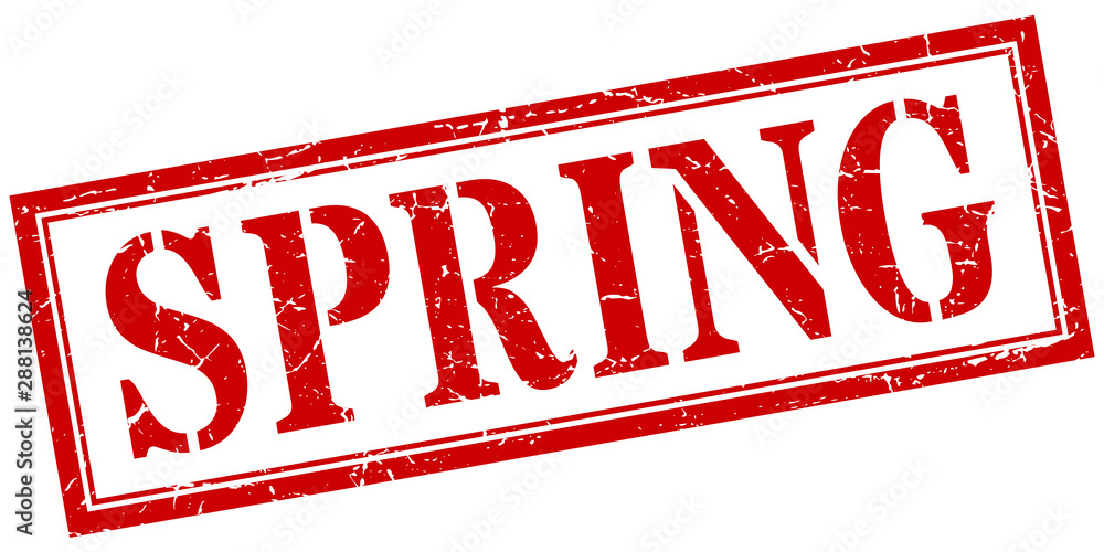 spring stamp. spring square grunge sign. spring