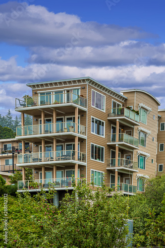 Balconies on Coastal Condos in Bellingham, Washington