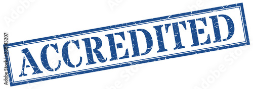 accredited stamp. accredited square grunge sign. accredited