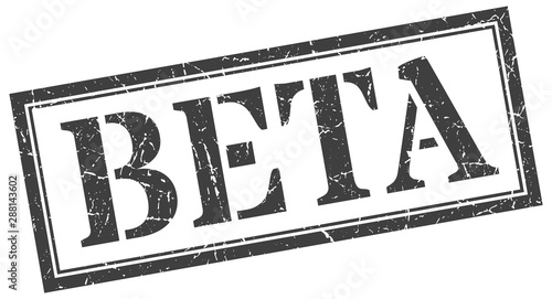 beta stamp. beta square grunge sign. beta