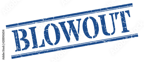 blowout stamp. blowout square grunge sign. blowout