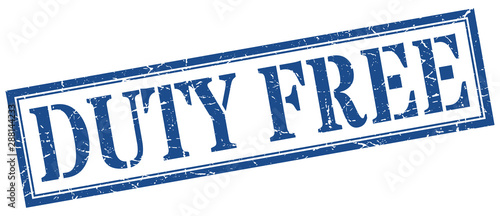 duty free stamp. duty free square grunge sign. duty free