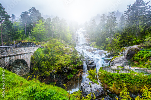 Pont d'Espagne Bridge in Cauterets, Pyrenees , France photo