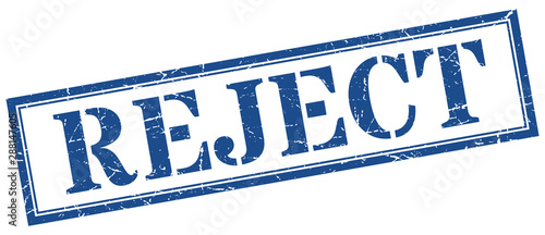 reject stamp. reject square grunge sign. reject