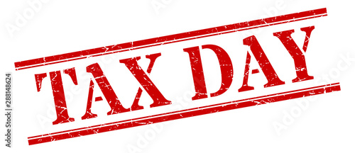 tax day stamp. tax day square grunge sign. tax day