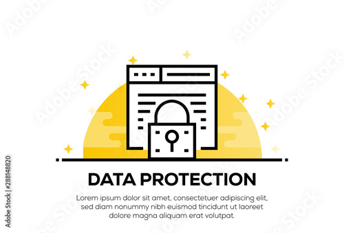 DATA PROTECTION ICON CONCEPT