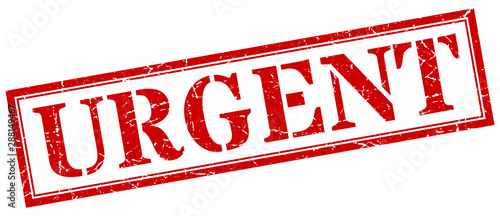urgent stamp. urgent square grunge sign. urgent