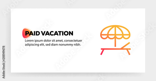 PAID VACATION ICON CONCEPT