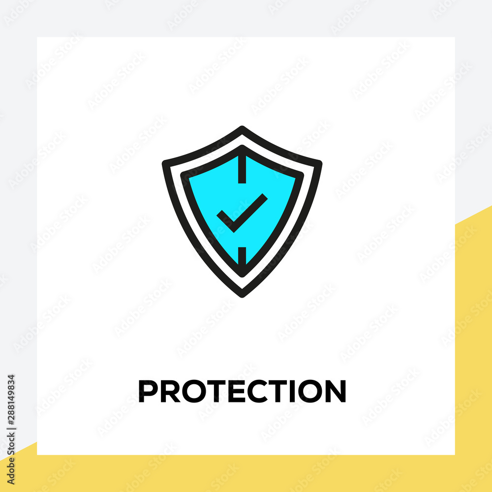 PROTECTION LINE ICON SET PROTECTION LINE ICON SET