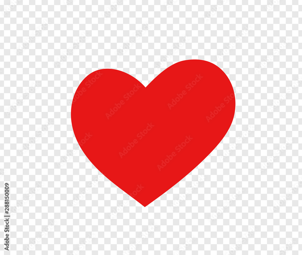 Red heart sign isolated on transparent background. Valentines day icon. Hand drawn heart shape. World heart day concept. Love icon. Vector illustration Red heart sign isolated on transparent background. Valentines day icon. Hand drawn heart shape. World heart day concept. Love icon. Vector illustration