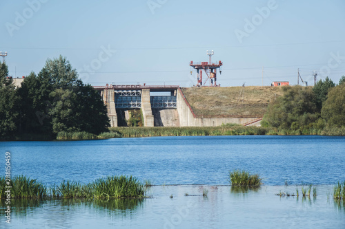a small water dam near the lake.