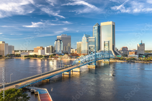 Jacksonville, Floryda, USA panoramę miasta w centrum miasta
