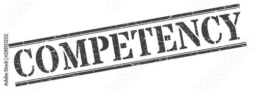 competency stamp. competency square grunge sign. competency