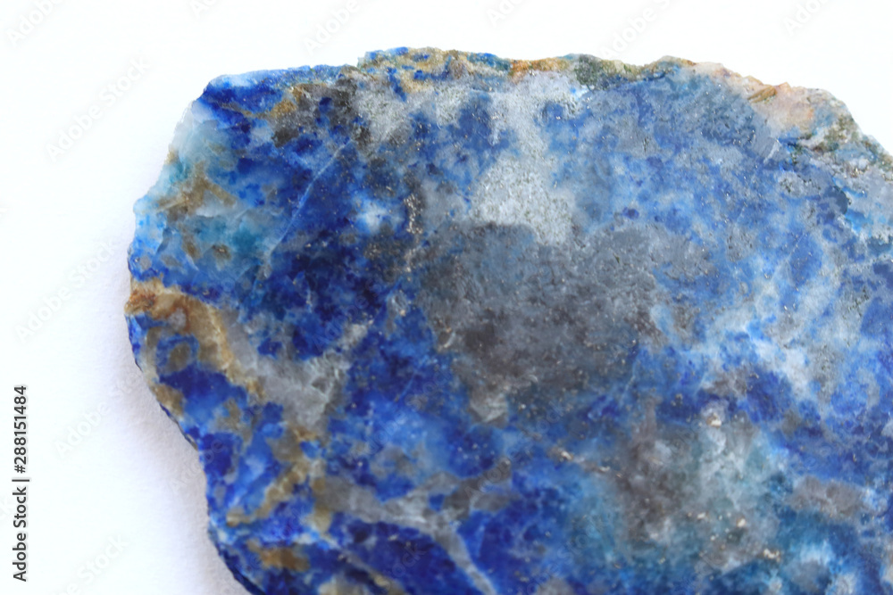 Lapis lazuli stone tile top view on white background Lapis lazuli stone tile top view on white background