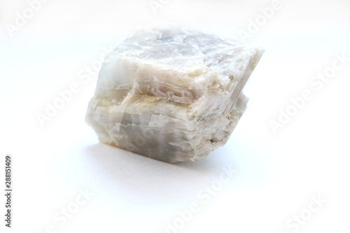 Tableau sur toile Textured moon stone isolated on white background