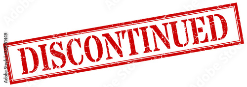 discontinued stamp. discontinued square grunge sign. discontinued