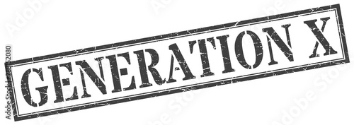 generation x stamp. generation x square grunge sign. generation x
