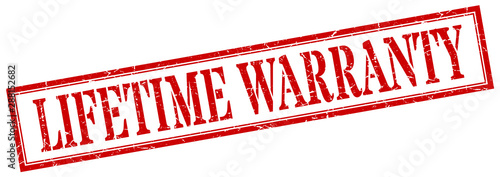 lifetime warranty stamp. lifetime warranty square grunge sign. lifetime warranty