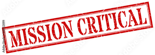mission critical stamp. mission critical square grunge sign. mission critical
