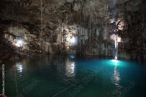 Cenote xkeken Dzitnup in Yucatan, near Valladolid photo