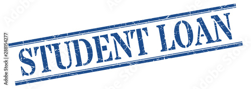 student loan stamp. student loan square grunge sign. student loan